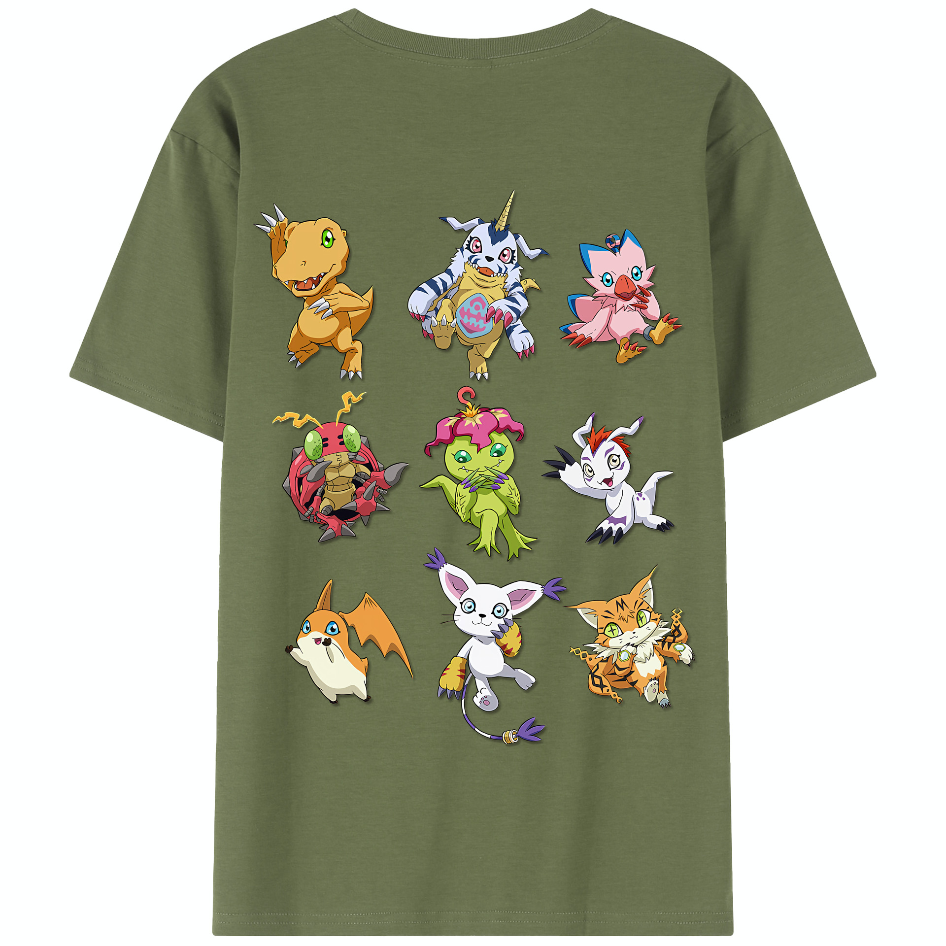 （画像用） Digimon デジタルモンスター/デジモン 綿100％半袖Tシャツ（背面プリント）